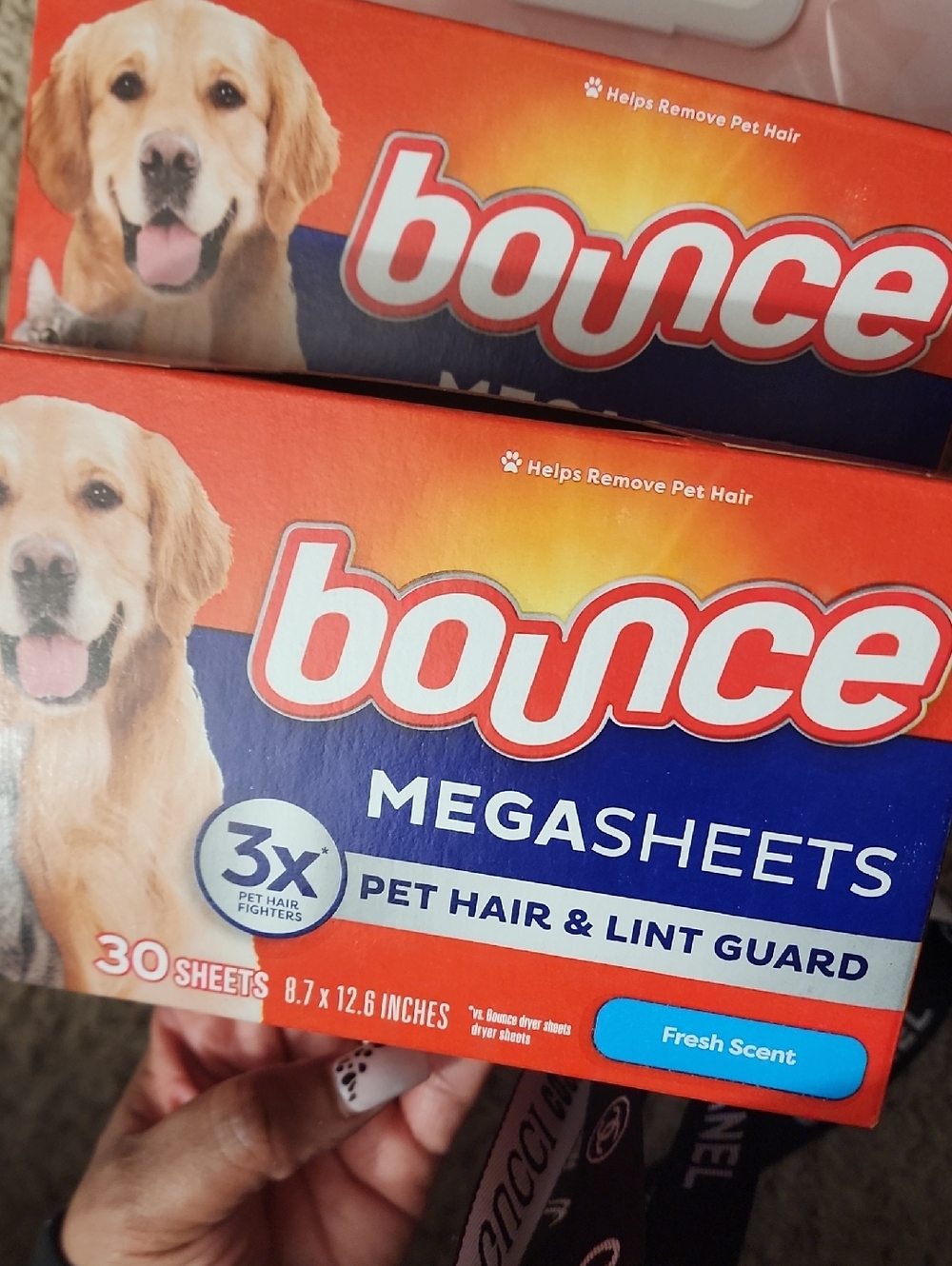 (2)Bounce Megasheets Pet Hair & Lint Guard
